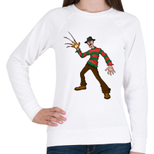 PRINTFASHION Freddy_Krueger_ - Női pulóver - Fehér női pulóver, kardigán