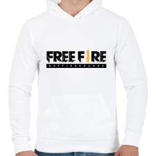 PRINTFASHION Free Fire - Férfi kapucnis pulóver - Fehér férfi pulóver, kardigán