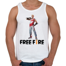 PRINTFASHION Free fire ignis - Férfi atléta - Fehér atléta, trikó