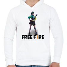 PRINTFASHION free fire steffie - Férfi kapucnis pulóver - Fehér férfi pulóver, kardigán