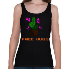 PRINTFASHION FREE HUGS - Női atléta - Fekete