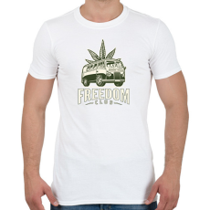 PRINTFASHION freedom club - weed and travel - Férfi póló - Fehér