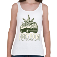 PRINTFASHION freedom club - weed and travel - Női atléta - Fehér női trikó