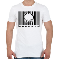 PRINTFASHION Freedom - Férfi póló - Fehér
