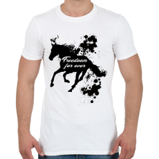 PRINTFASHION freedom for ever - Férfi póló - Fehér