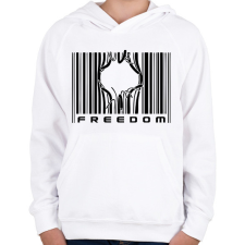 PRINTFASHION Freedom - Gyerek kapucnis pulóver - Fehér gyerek pulóver, kardigán