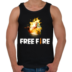 PRINTFASHION freefire1 - Férfi atléta - Fekete