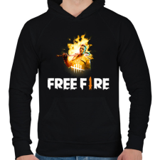 PRINTFASHION freefire1 - Férfi kapucnis pulóver - Fekete férfi pulóver, kardigán
