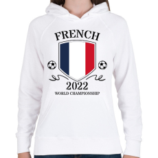 PRINTFASHION French 2022 - Női kapucnis pulóver - Fehér