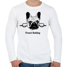 PRINTFASHION French Bulldog - Férfi hosszú ujjú póló - Fehér férfi póló