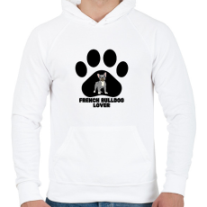PRINTFASHION French Bulldog Lover - Férfi kapucnis pulóver - Fehér