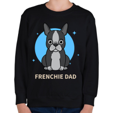 PRINTFASHION Frenchie Dad - Gyerek pulóver - Fekete gyerek pulóver, kardigán