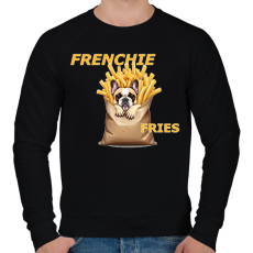 PRINTFASHION FRENCHIE FRIES - Férfi pulóver - Fekete