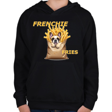 PRINTFASHION FRENCHIE FRIES - Gyerek kapucnis pulóver - Fekete