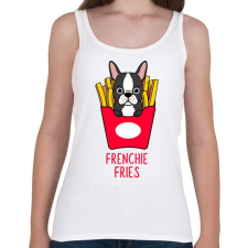 PRINTFASHION Frenchie Fries  - Női atléta - Fehér női trikó