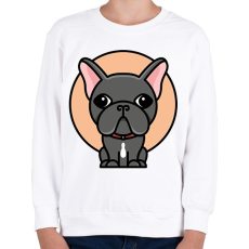 PRINTFASHION Frenchie - Gyerek pulóver - Fehér