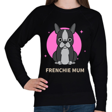 PRINTFASHION Frenchie Mum - Női pulóver - Fekete
