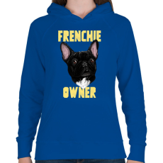 PRINTFASHION FRENCHIE OWNER 2 - Női kapucnis pulóver - Királykék