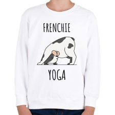 PRINTFASHION FRENCHIE YOGA - Gyerek pulóver - Fehér gyerek pulóver, kardigán
