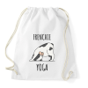 PRINTFASHION FRENCHIE YOGA - Sportzsák, Tornazsák - Fehér