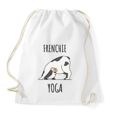 PRINTFASHION FRENCHIE YOGA - Sportzsák, Tornazsák - Fehér tornazsák