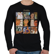 PRINTFASHION Frida - részletek - Férfi hosszú ujjú póló - Fekete