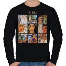 PRINTFASHION Frida - részletek - Férfi pulóver - Fekete