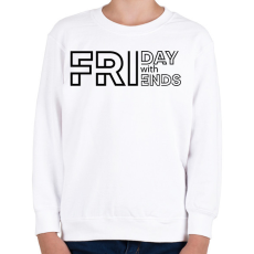 PRINTFASHION Friday with Friends - Black - Gyerek pulóver - Fehér