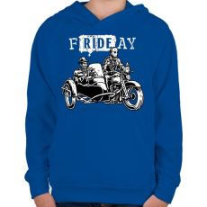 PRINTFASHION fRIDEay  - Gyerek kapucnis pulóver - Királykék