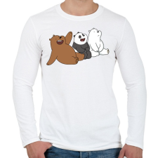 PRINTFASHION Friend Bears 2 - Férfi hosszú ujjú póló - Fehér férfi póló