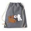 PRINTFASHION Friend Bears 2 - Sportzsák, Tornazsák - Grafitszürke
