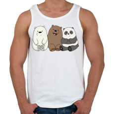 PRINTFASHION Friend Bears - Férfi atléta - Fehér