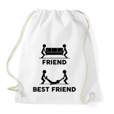 PRINTFASHION Friend - Best friend - Sportzsák, Tornazsák - Fehér tornazsák