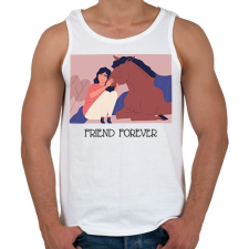 PRINTFASHION Friend forever - Lovas minta - Férfi atléta - Fehér atléta, trikó