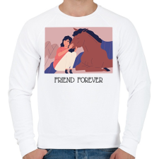 PRINTFASHION Friend forever - Lovas minta - Férfi pulóver - Fehér férfi pulóver, kardigán