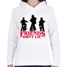 PRINTFASHION Friends Don't Lie! - Női kapucnis pulóver - Fehér