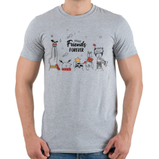 PRINTFASHION Friends forever - Férfi póló - Sport szürke