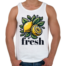 PRINTFASHION Friss citrom - Férfi atléta - Fehér