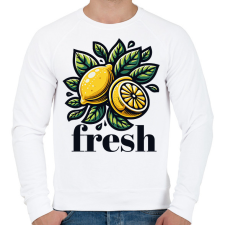 PRINTFASHION Friss citrom - Férfi pulóver - Fehér férfi pulóver, kardigán