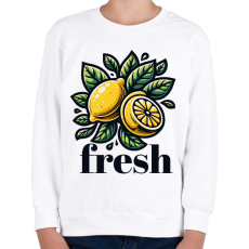 PRINTFASHION Friss citrom - Gyerek pulóver - Fehér