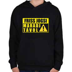 PRINTFASHION Friss Jogsi - Gyerek kapucnis pulóver - Fekete