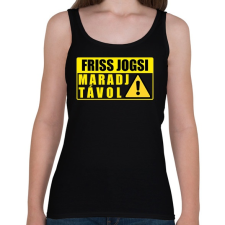 PRINTFASHION Friss Jogsi - Női atléta - Fekete női trikó