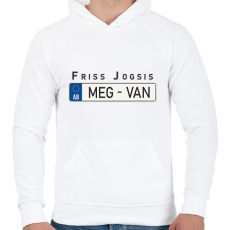 PRINTFASHION Friss jogsis - Férfi kapucnis pulóver - Fehér