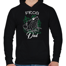 PRINTFASHION Frog Dad - Férfi kapucnis pulóver - Fekete