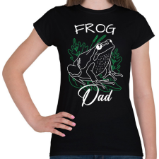PRINTFASHION Frog Dad - Női póló - Fekete női póló