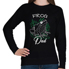 PRINTFASHION Frog Dad - Női pulóver - Fekete női pulóver, kardigán