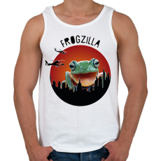 PRINTFASHION Frogzilla - Férfi atléta - Fehér