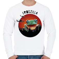 PRINTFASHION Frogzilla - Férfi pulóver - Fehér