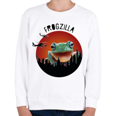 PRINTFASHION Frogzilla - Gyerek pulóver - Fehér