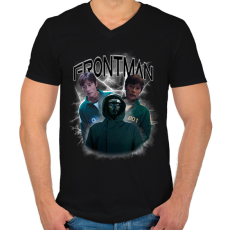 PRINTFASHION Frontman - Squid Game 2 - Férfi V-nyakú póló - Fekete